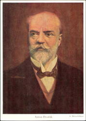 Composer Anton Dvořák Portrait by A. Mitterfellner Postcard