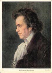 Ludwig van Beethoven Portrait by Hans Best Postcard