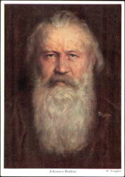 Johannes Brahms Portrait Artwork by H. Torggler Postcard