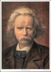 Edvard Grieg Portrait by A. Herrmann Postcard