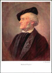 Richard Wagner Portrait by A. Herrmann Postcard