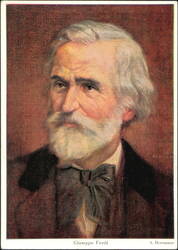 Giuseppe Verdi Portrait by A. Herrmann Postcard