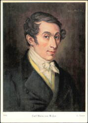 Carl Maria von Weber Portrait by Ludwig Nauer Postcard