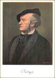 Richard Wagner Composer Portrait by N. Piontkovsky Postcard