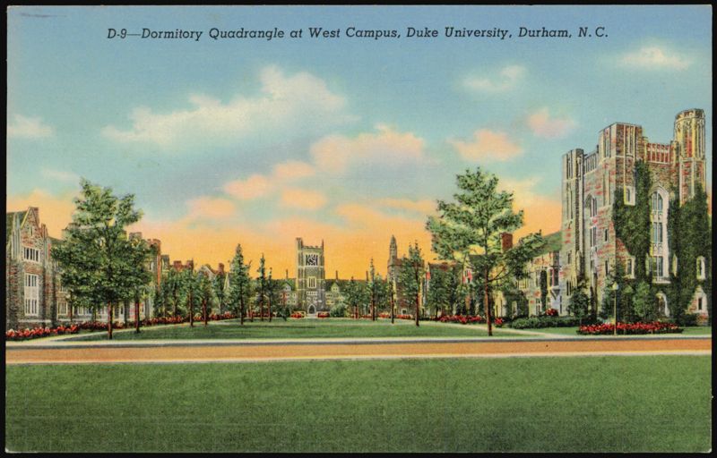 Dormitory Quadrangle at West Campus, Duke University Durham North Carolina