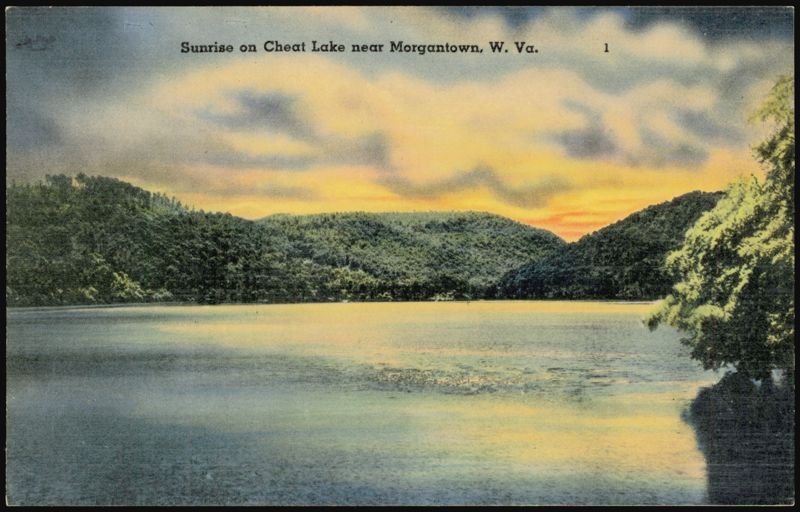 Sunrise on Cheat Lake Morgantown West Virginia
