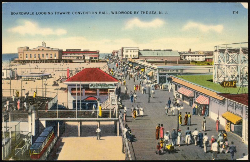 Boardwalk Looking Toward Convention Hall Wildwood New Jersey