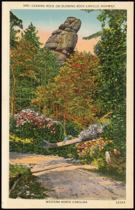 Leaning Rock on Blowing Rock-Linville Highway North Carolina