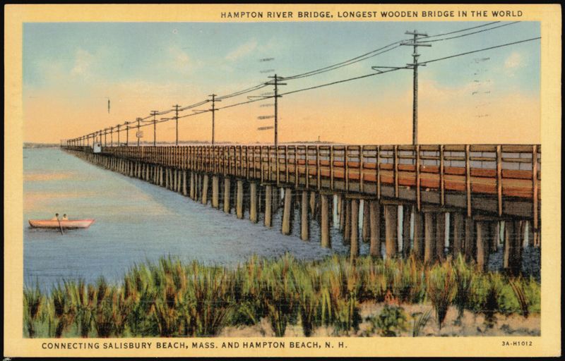 Hampton River Bridge, Longest Wooden Bridge New Hampshire