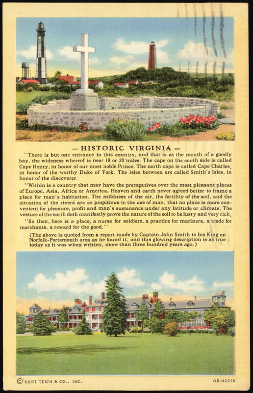 Historic Virginia - Cape Henry Memorial Cross and Lighthouses