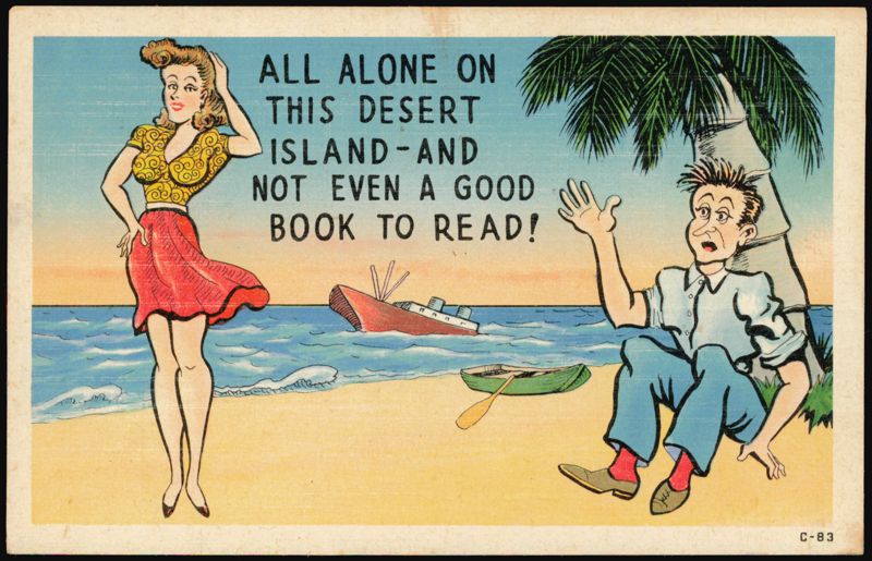 All Alone on This Desert Island Comic, Funny