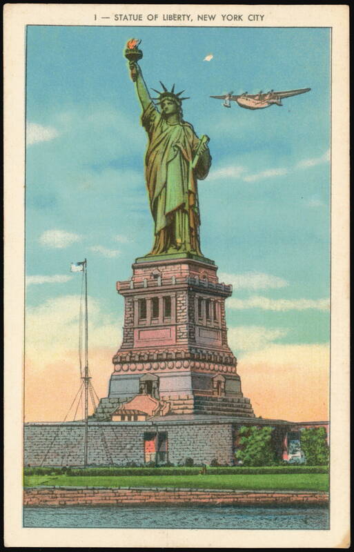 Statue of Liberty with Airplane New York City