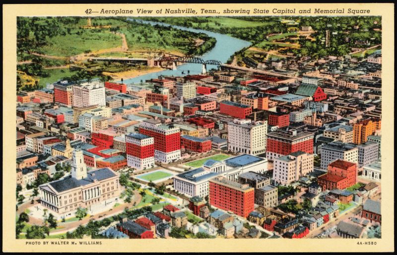 Aeroplane View of State Capitol and Memorial Square Nashville Tennessee