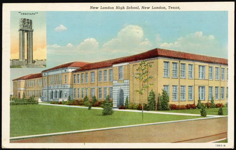 New London High School & Cenotaph Texas