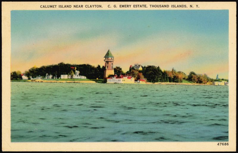 Calumet Island, C. G. Emery Estate, Thousand Islands Clayton New York