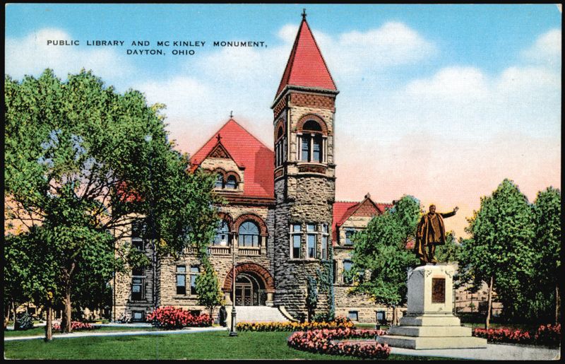 Public Library and McKinley Monument Dayton Ohio