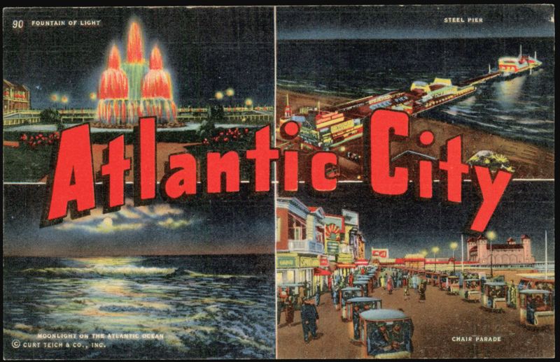 Atlantic City Night Scenes: Fountain, Pier, Chair Parade