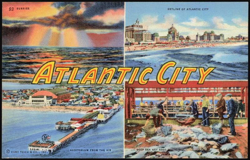 Atlantic City Multi-View: Sunrise, Skyline, Auditorium, Deep Sea Net Haul