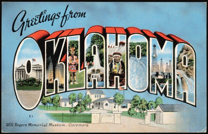 Greetings from Oklahoma Large Letter