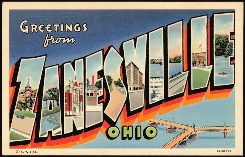 Greetings from Zanesville Ohio Large Letter