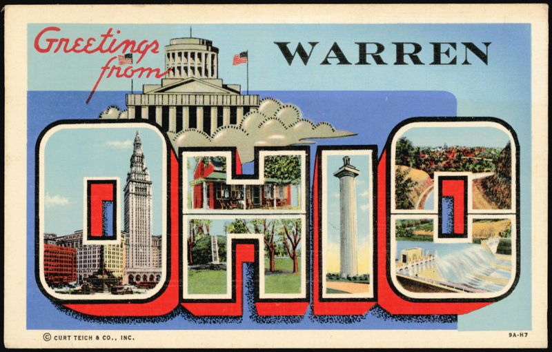 Greetings from Warren Large Letter Ohio