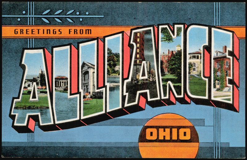Greetings From Alliance Large Letter Ohio