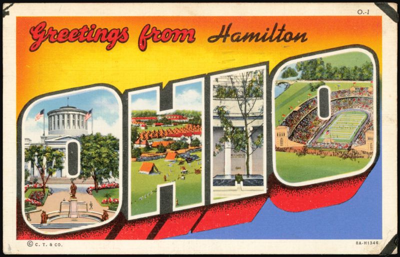 Greetings from Hamilton Large Letter Ohio