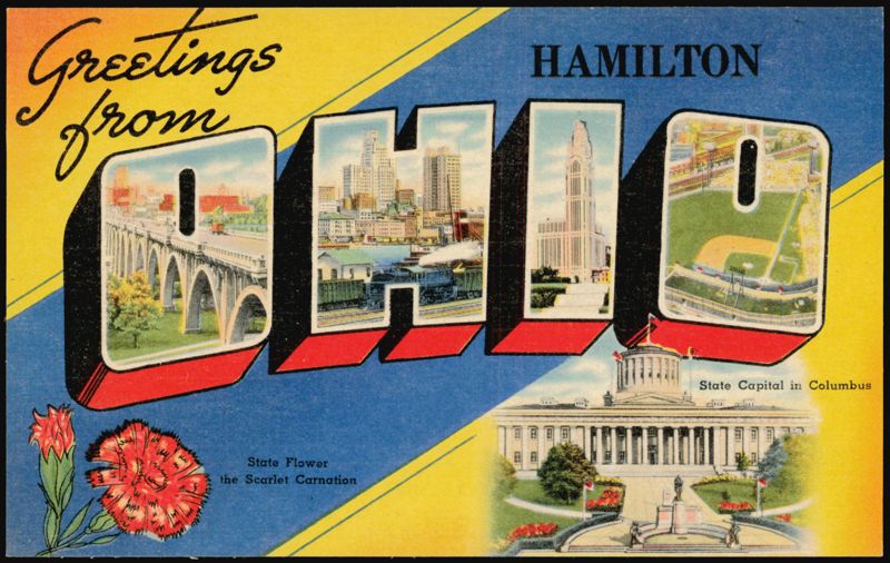 Greetings from Ohio Large Letter, Hamilton
