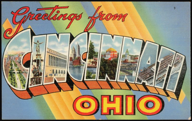 Greetings from Cincinnati Ohio Large Letter
