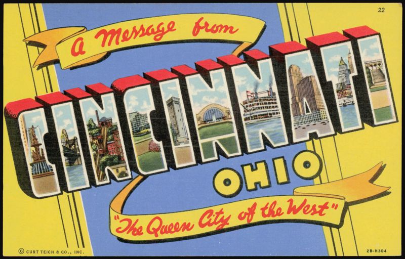 Large Letter Greetings from Cincinnati Ohio