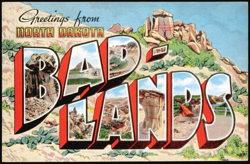 Greetings from North Dakota Bad Lands, Cedar Canyon