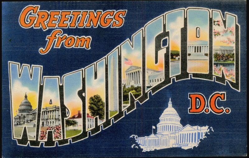Greetings from Washington D.C. Large Letter Capitol Building District of Columbia