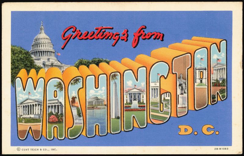 Greetings from Washington D.C. Large Letter District of Columbia