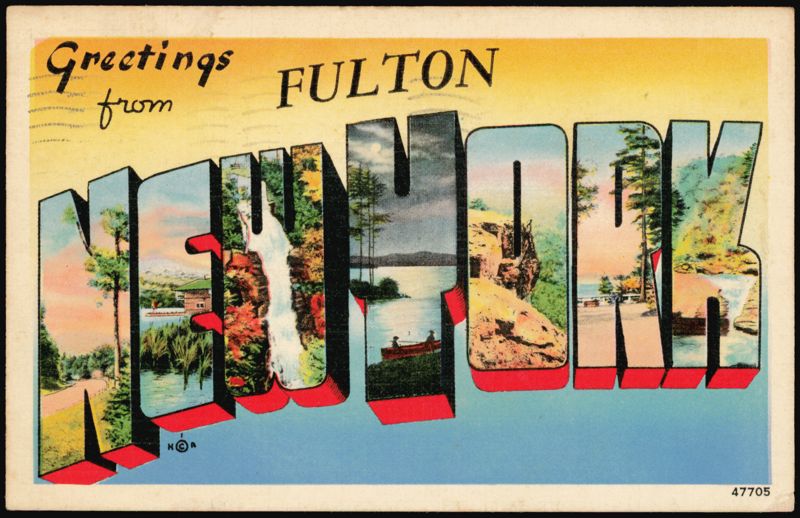 Greetings from Fulton, New York Large Letter