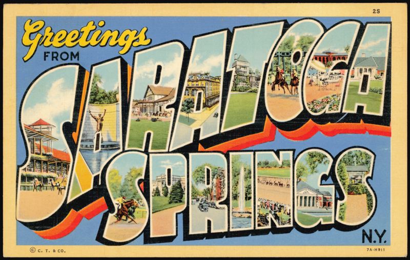 Greetings From Saratoga Springs Large Letter New York