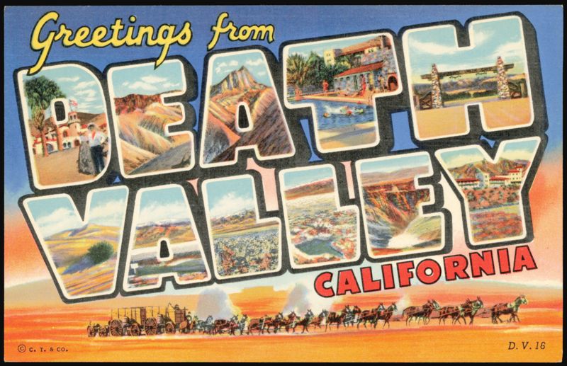 Greetings from Death Valley California Large Letter