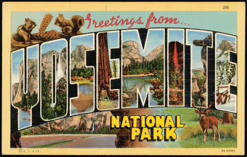 Greetings from Yosemite National Park Large Letter Yosemite Valley California