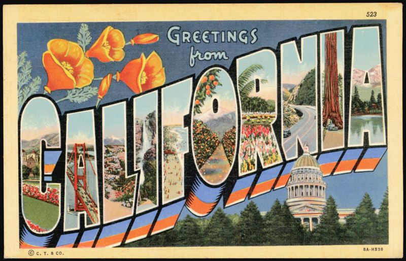 Greetings from California Large Letter Poppies