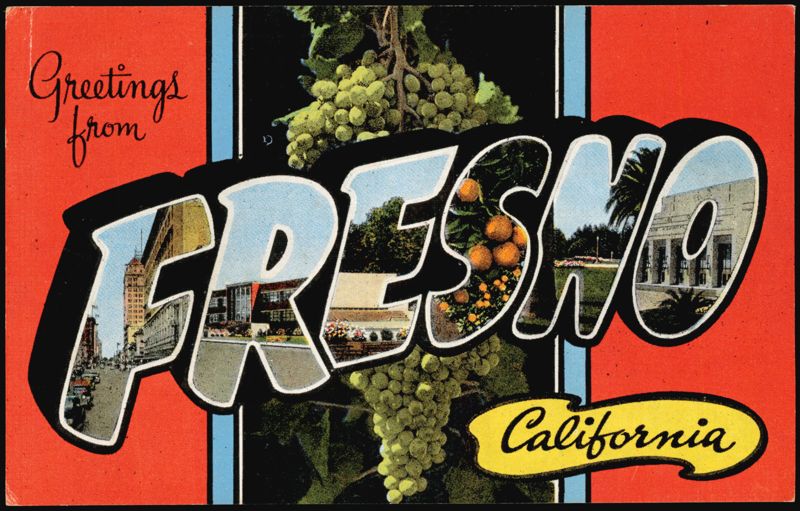 Greetings from Fresno California Large Letter