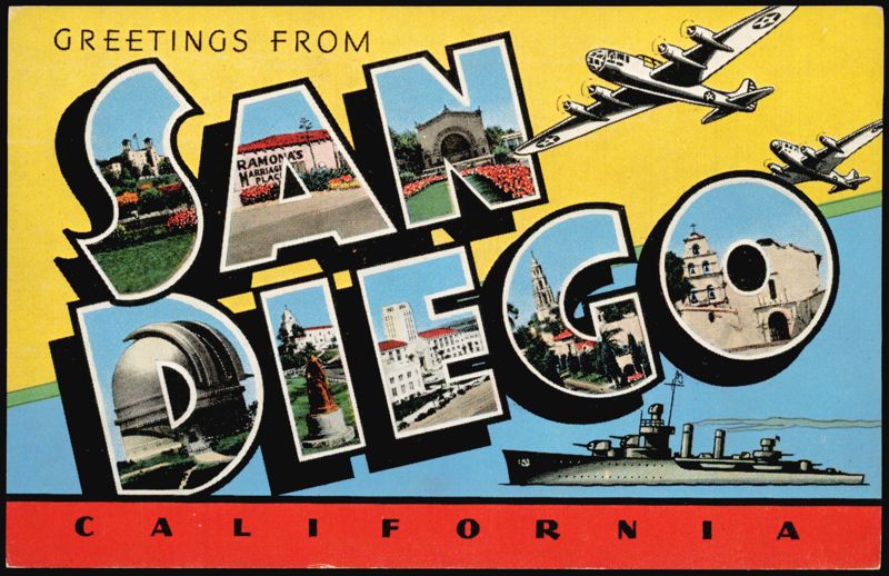 Greetings From San Diego Large Letter California