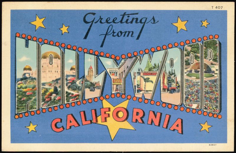 Greetings from Hollywood Large Letter California