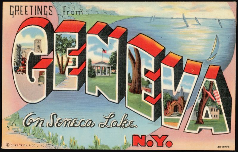Greetings from Geneva, Large Letter, Seneca Lake New York