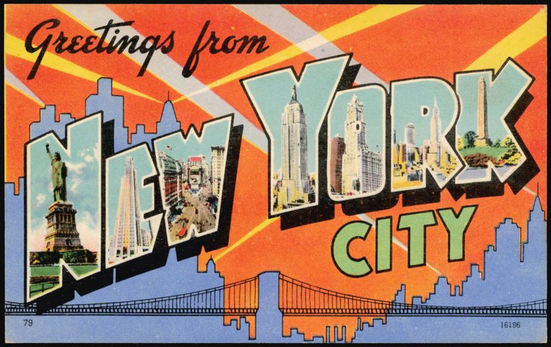 Greetings from New York City Skyline Landmarks
