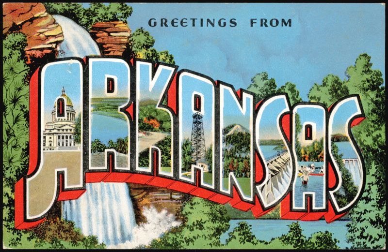 Greetings From Arkansas Large Letter Scenes