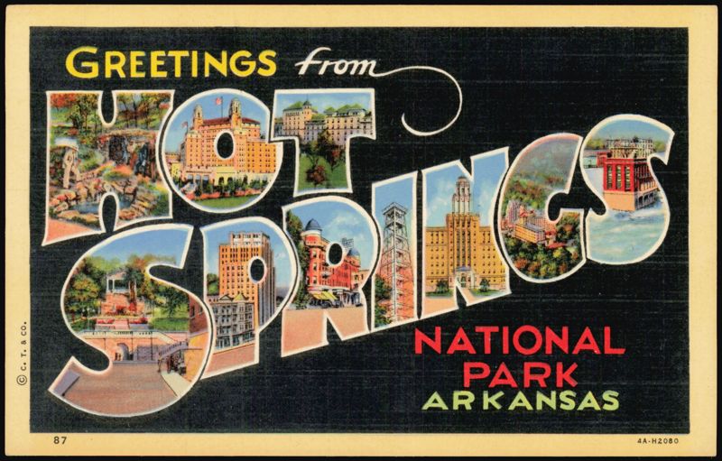 Greetings from Hot Springs National Park Large Letter Arkansas