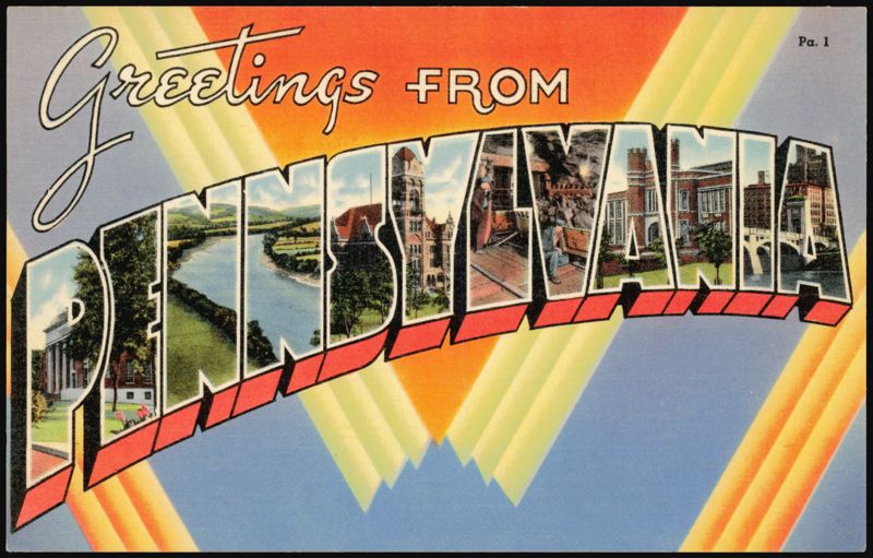 Greetings From Pennsylvania Large Letter
