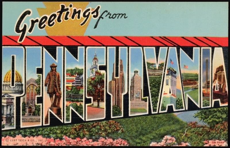 Greetings from Pennsylvania Large Letter