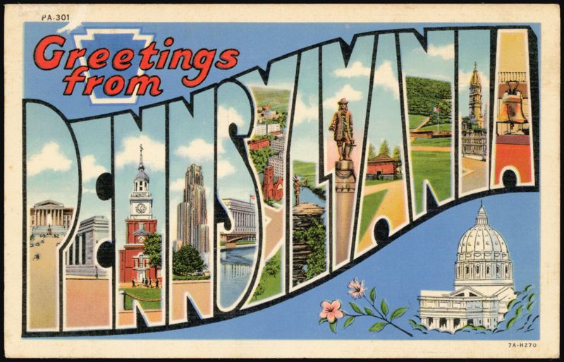 Greetings from Pennsylvania Large Letter