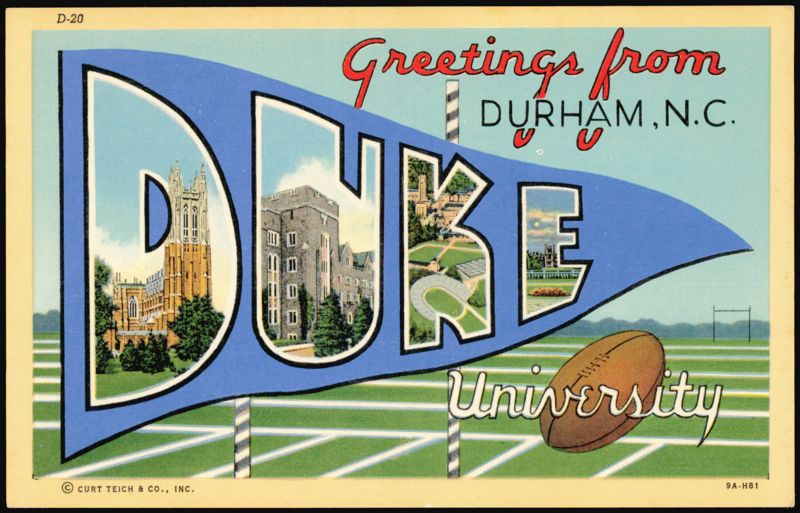 Greetings from Duke University Large Letter