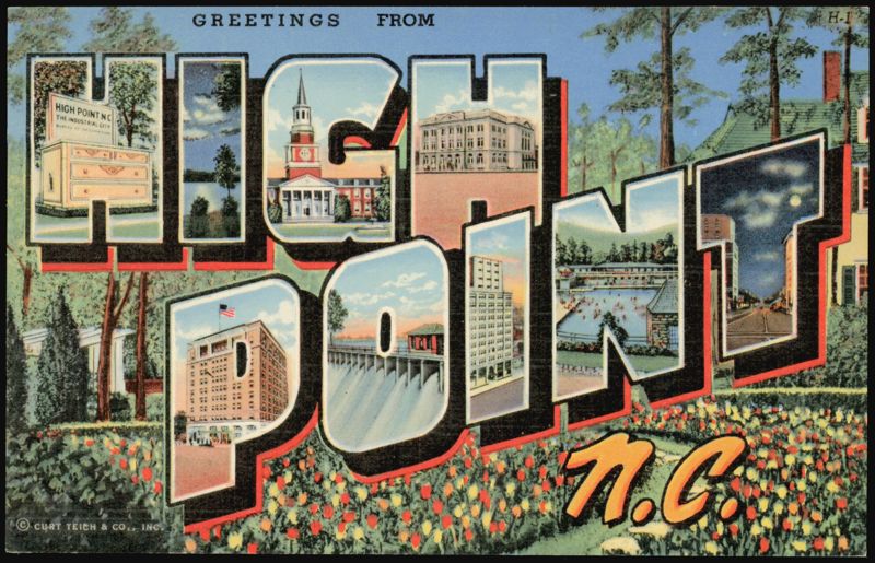 Greetings From High Point, Large Letter Scenes North Carolina